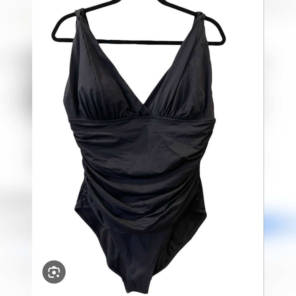 Time and Tru Black One Piece Swimsuit Large - Picture 13 of 14